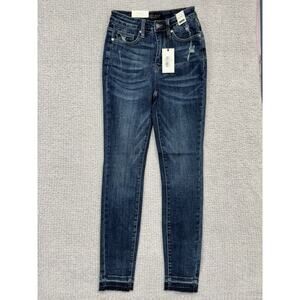 Judy Blue Women's Blue High Waist Skinny Distressed Jeans Size 1 NWT #62638